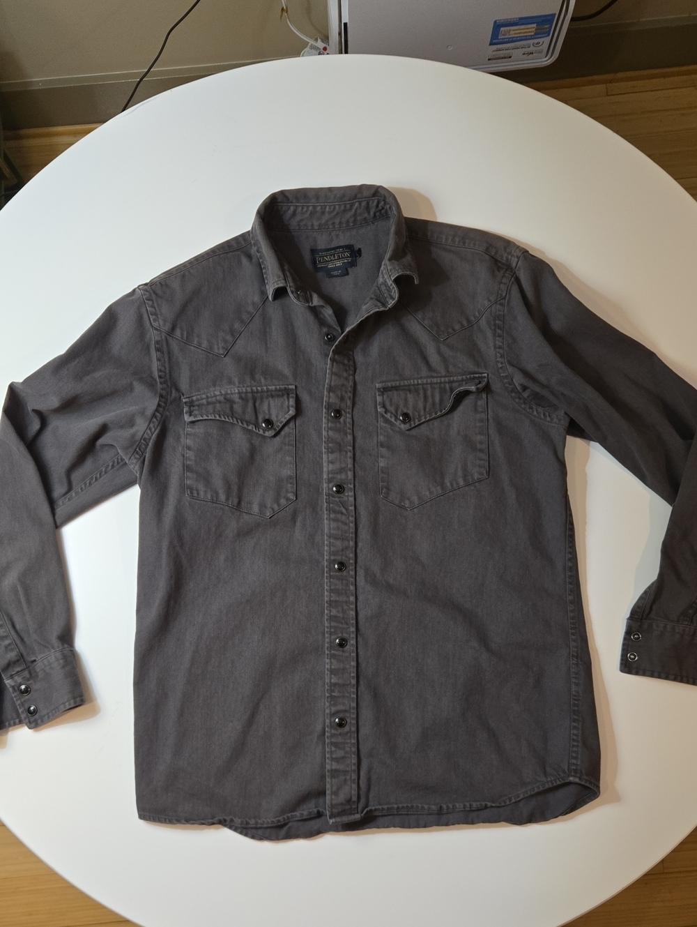 Pendleton Men's Gray Western Button-Up Shirt